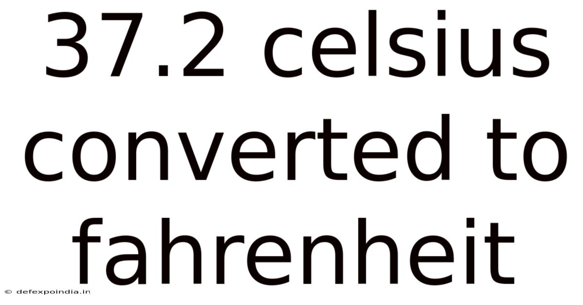 37.2 Celsius Converted To Fahrenheit