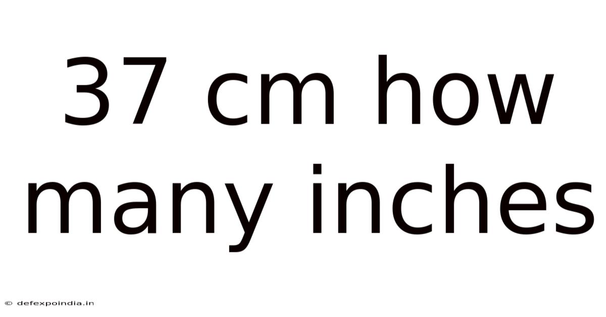 37 Cm How Many Inches