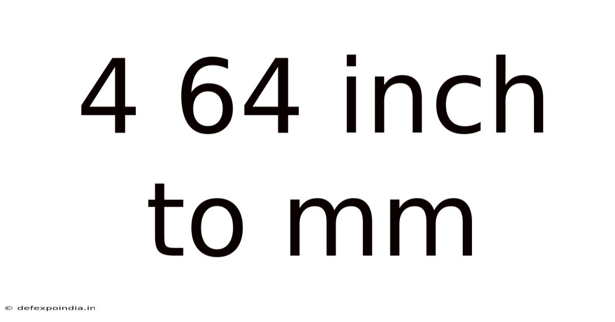 4 64 Inch To Mm