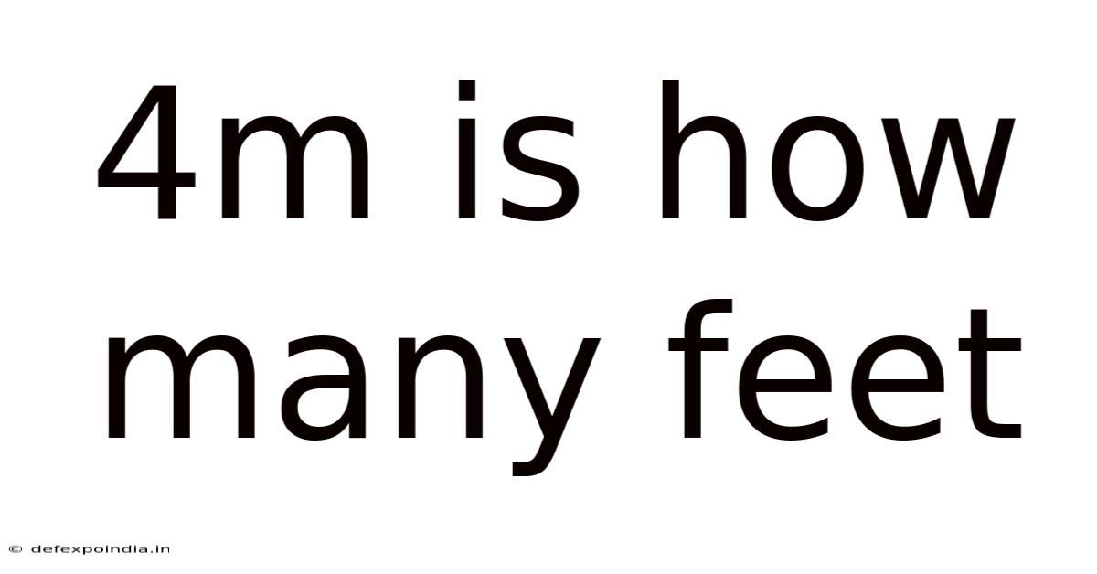 4m Is How Many Feet