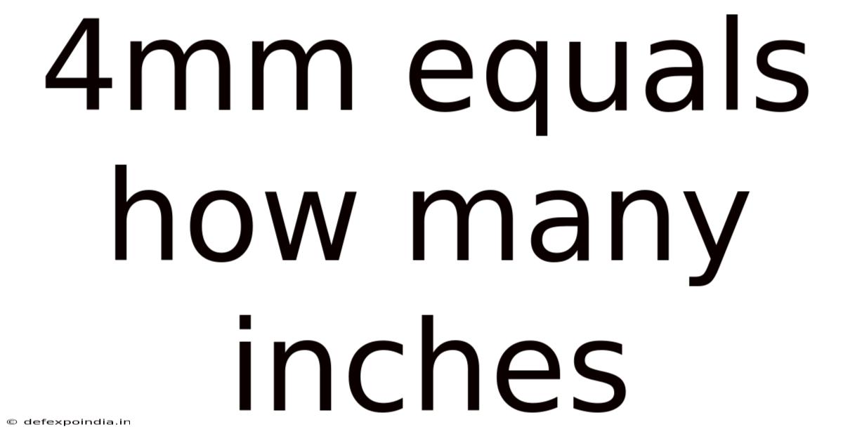 4mm Equals How Many Inches