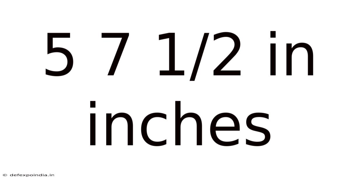 5 7 1/2 In Inches