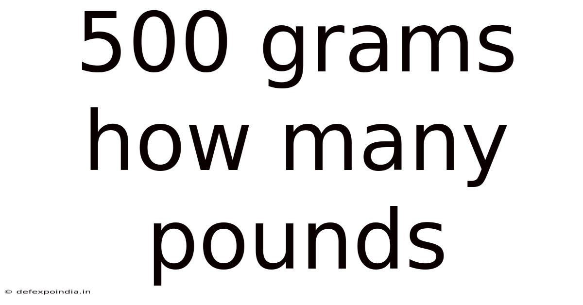 500 Grams How Many Pounds