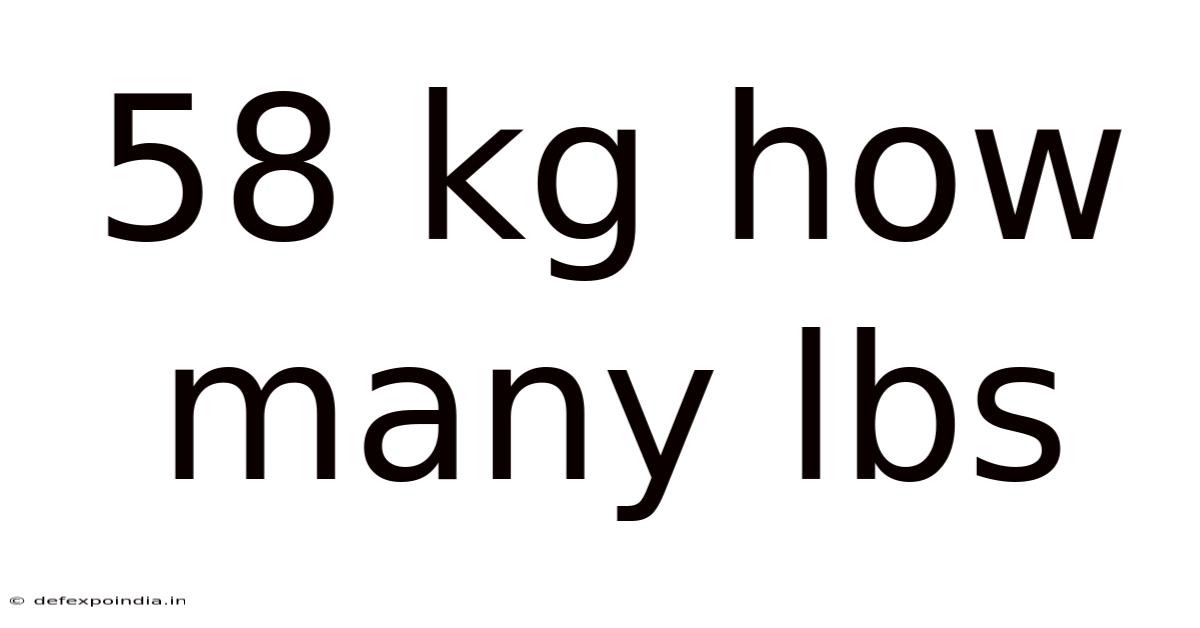58 Kg How Many Lbs
