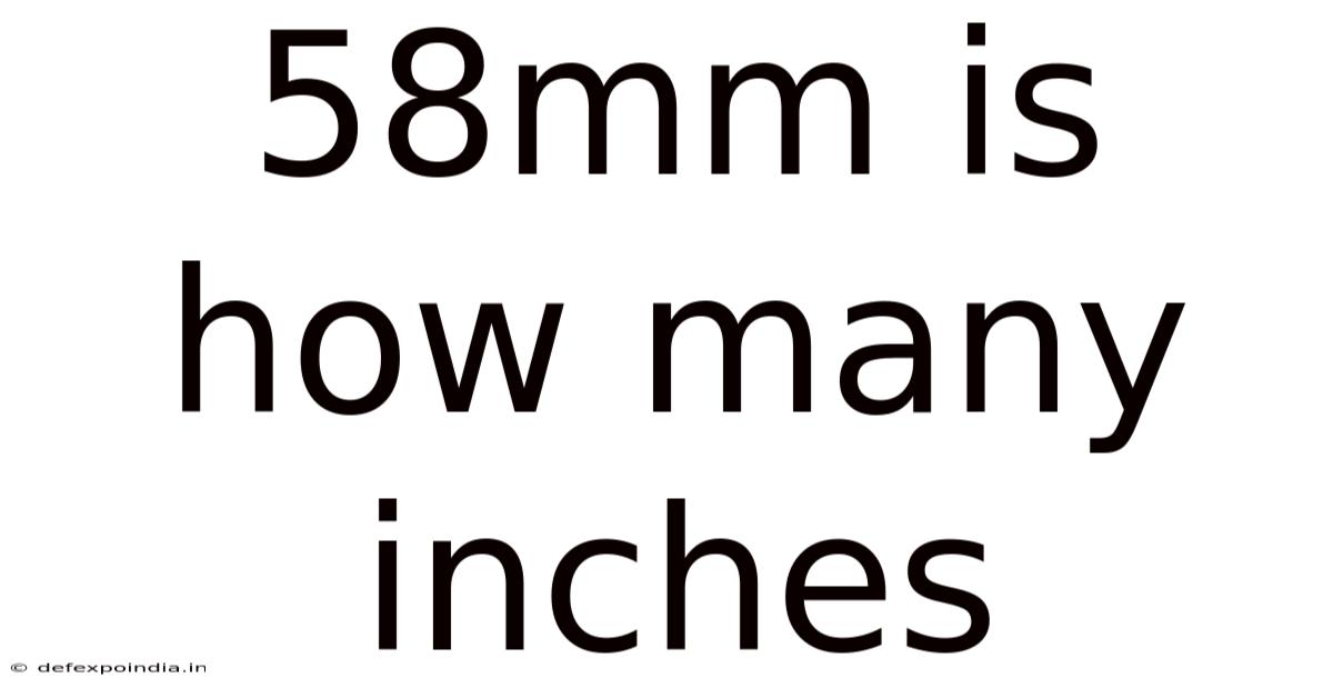 58mm Is How Many Inches