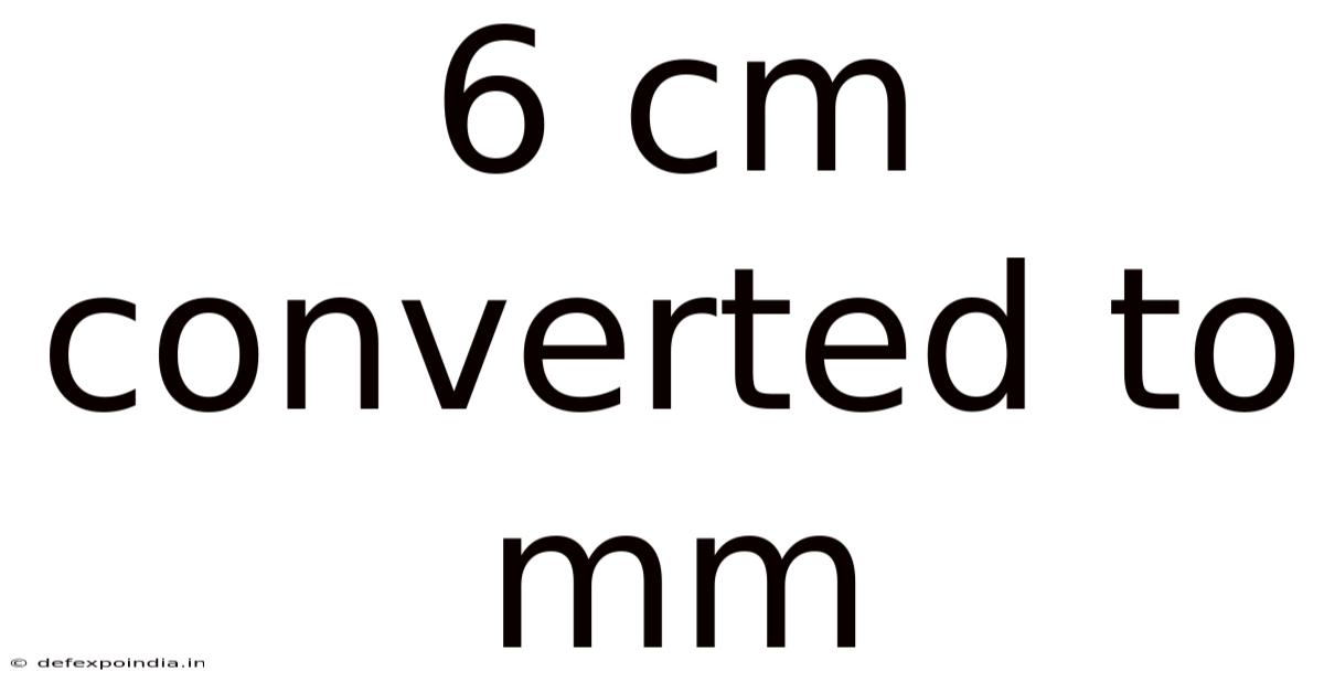 6 Cm Converted To Mm