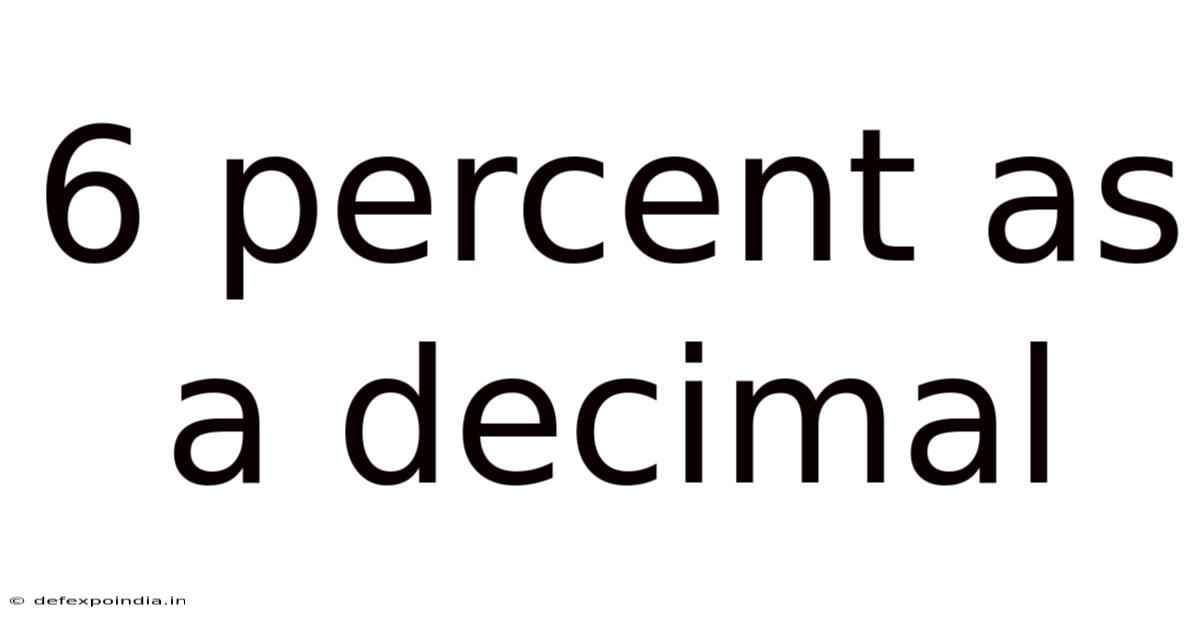 6 Percent As A Decimal