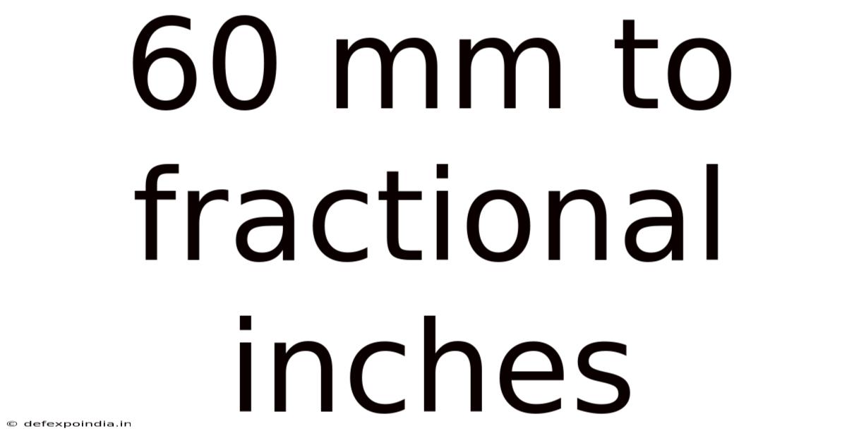 60 Mm To Fractional Inches