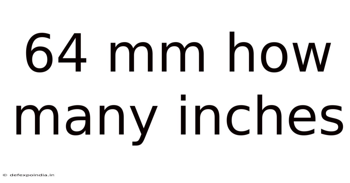 64 Mm How Many Inches