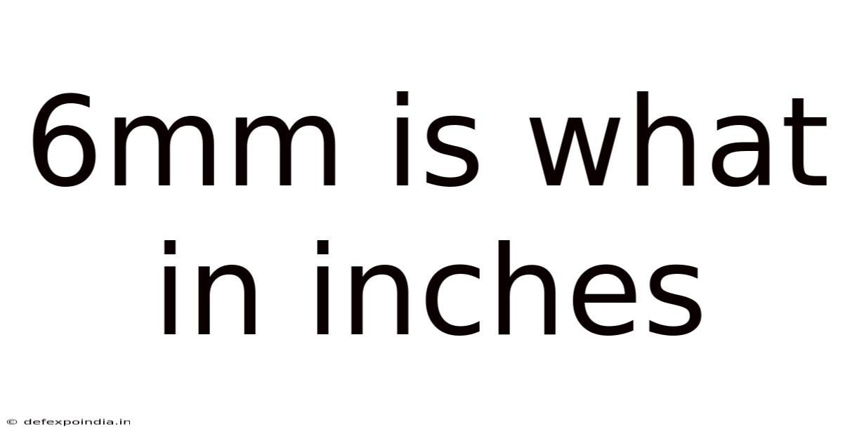 6mm Is What In Inches