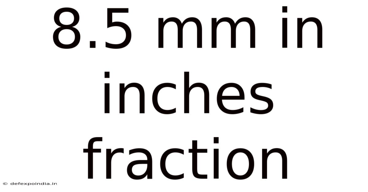 8.5 Mm In Inches Fraction