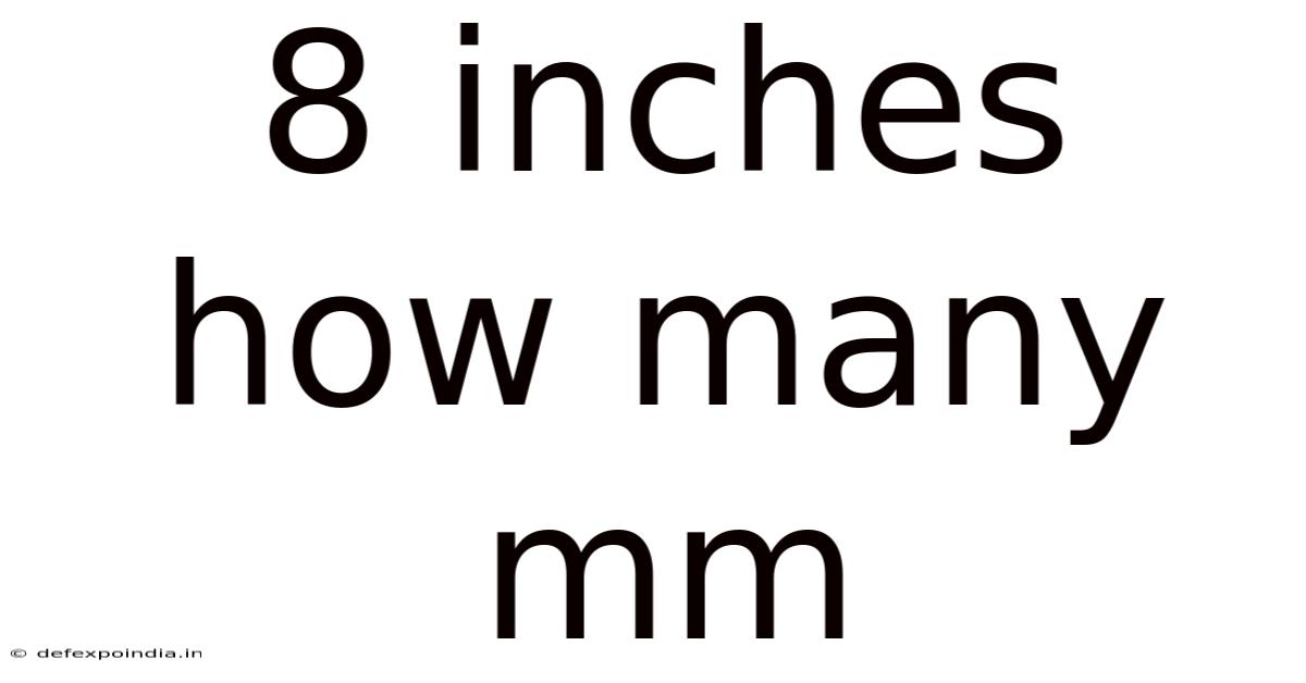 8 Inches How Many Mm