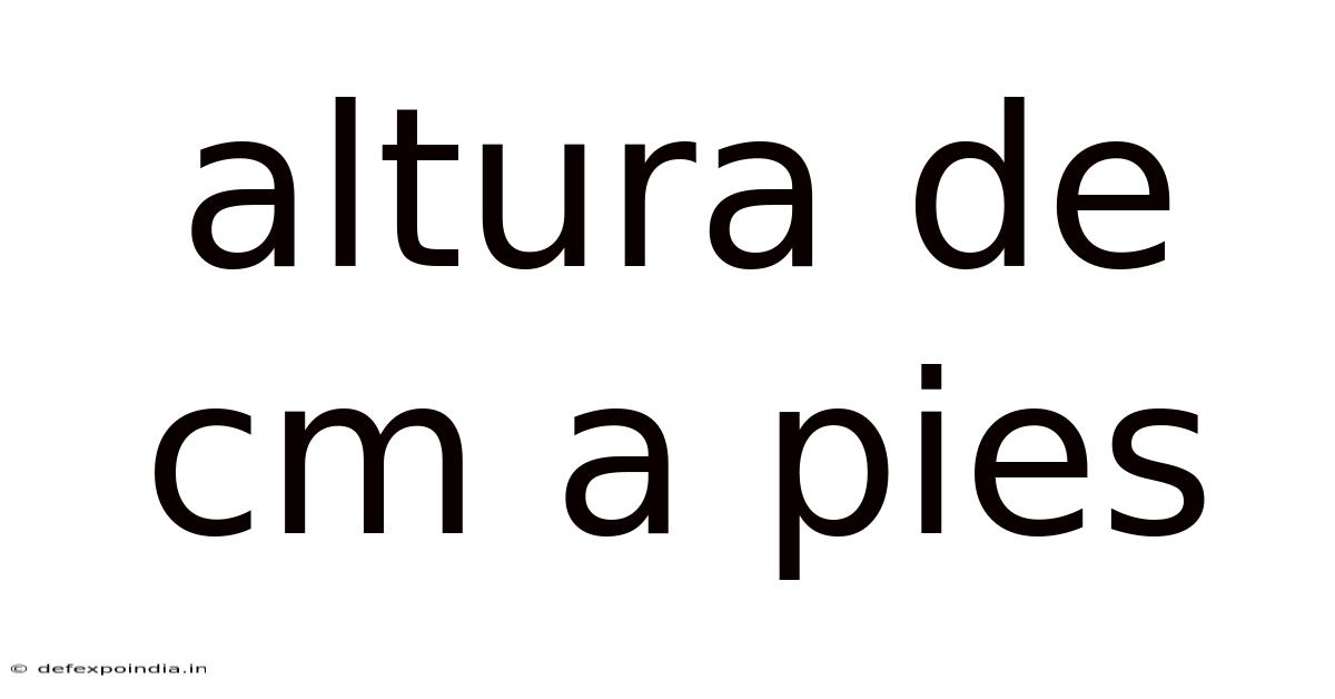 Altura De Cm A Pies