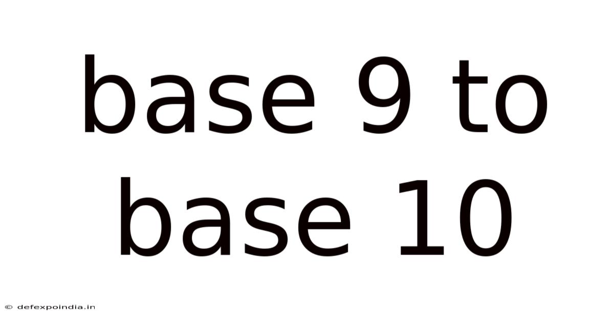 Base 9 To Base 10