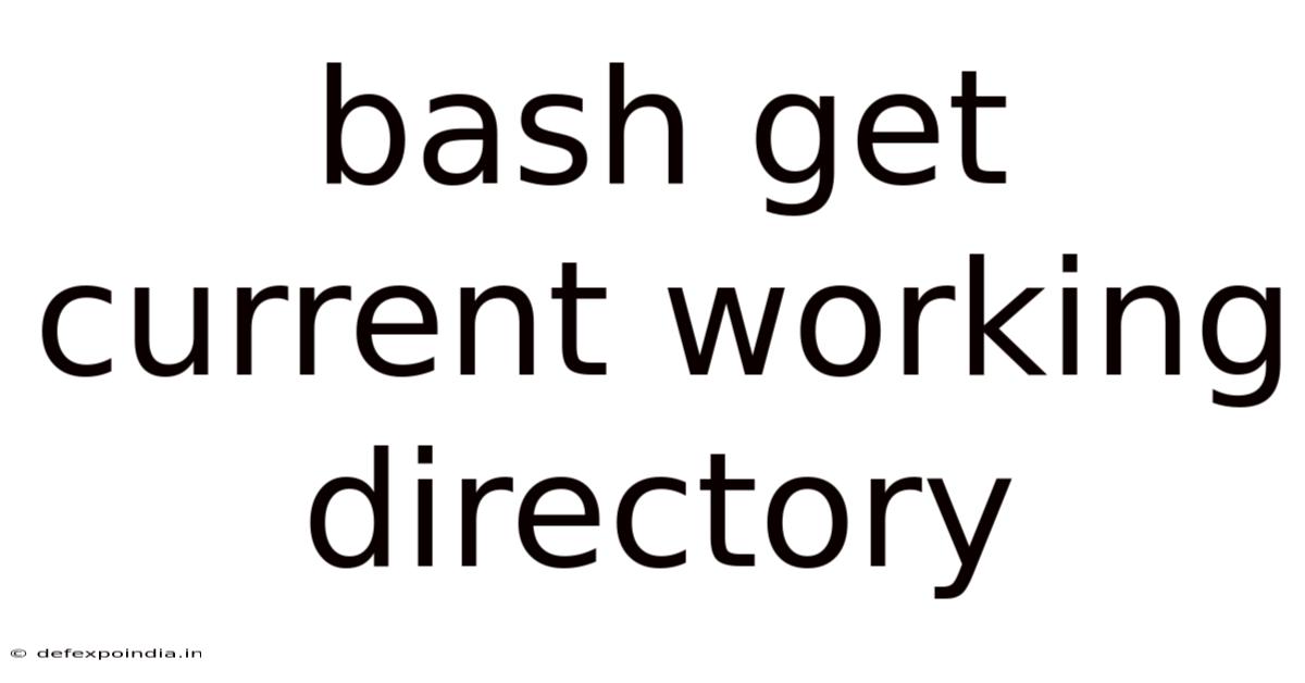 Bash Get Current Working Directory