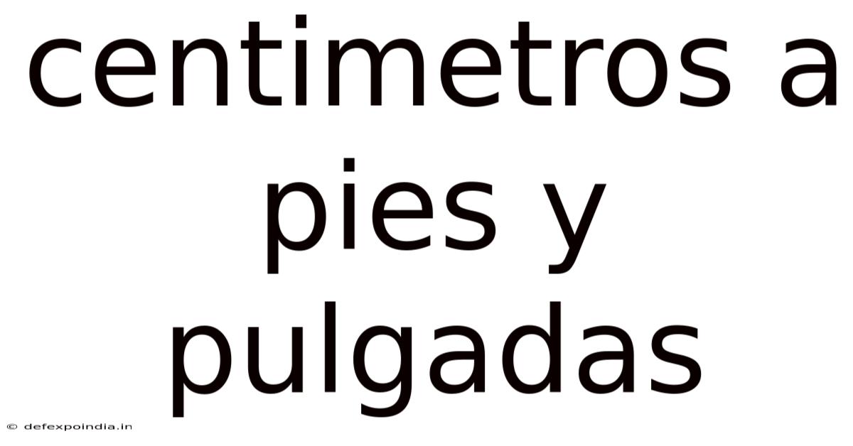 Centimetros A Pies Y Pulgadas