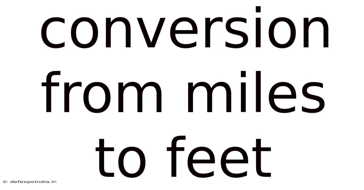 Conversion From Miles To Feet