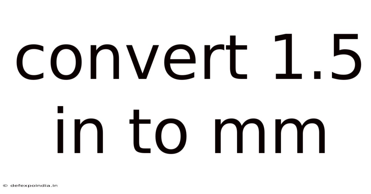 Convert 1.5 In To Mm