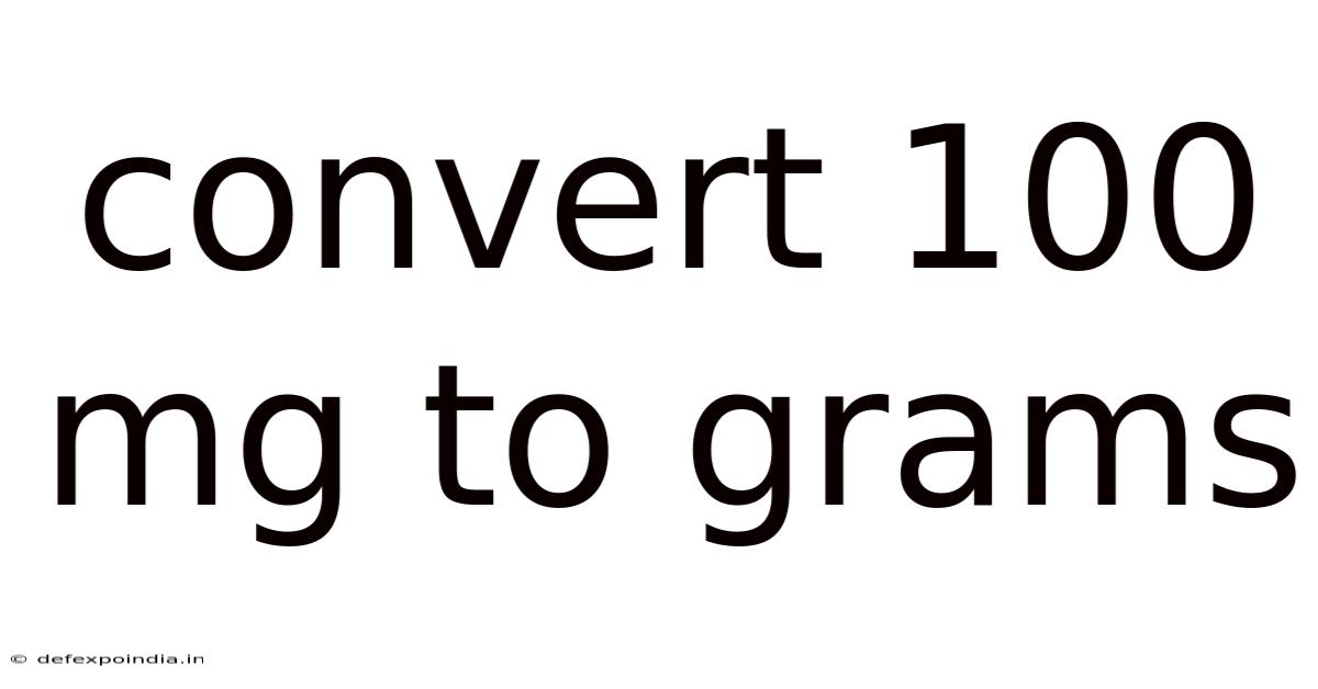 Convert 100 Mg To Grams