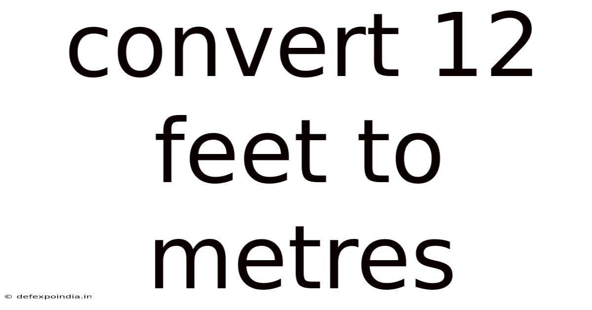 Convert 12 Feet To Metres