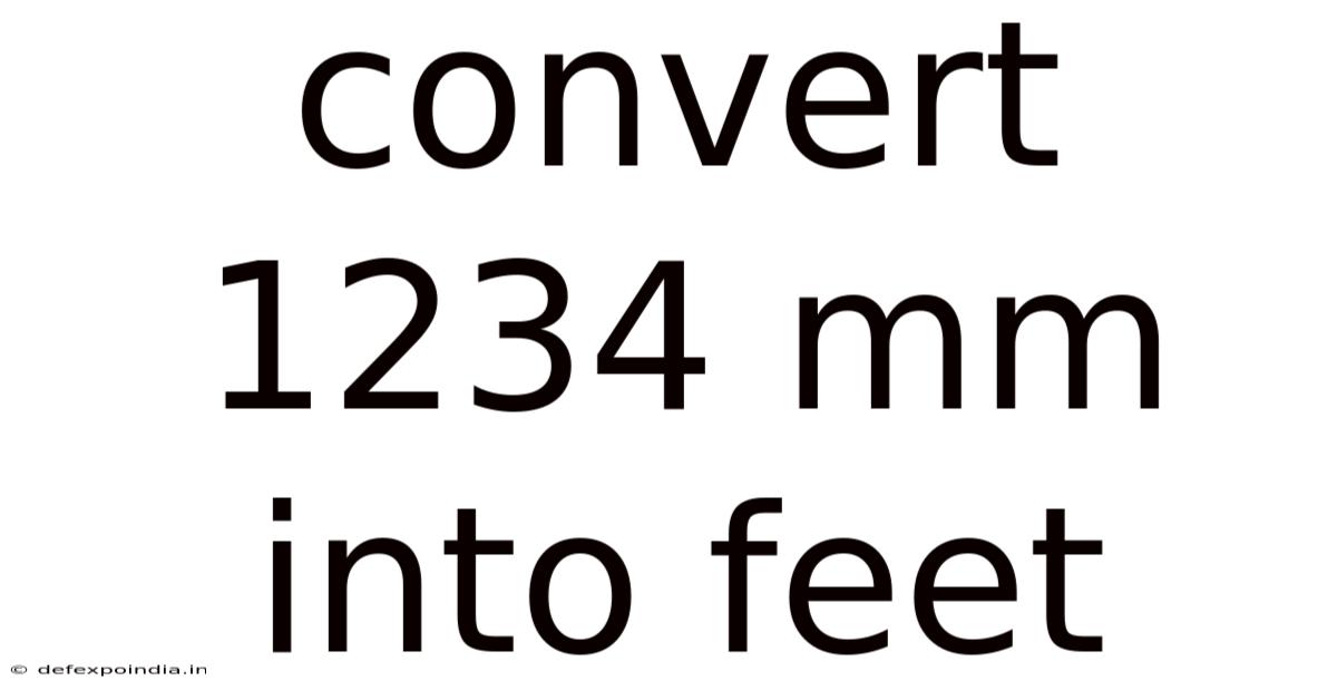 Convert 1234 Mm Into Feet