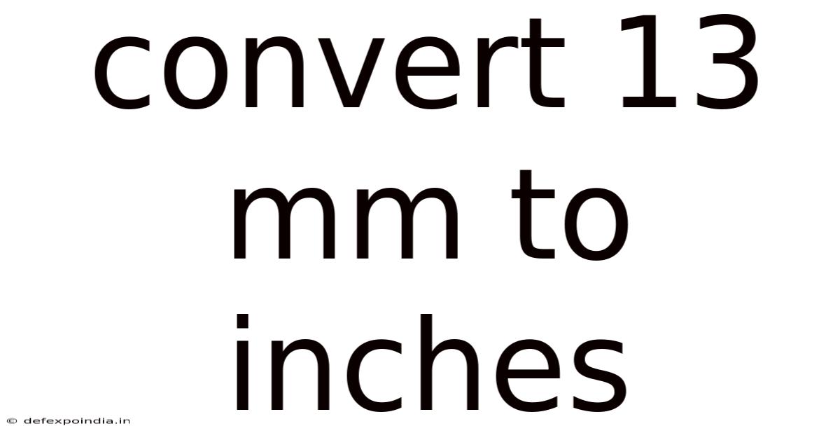 Convert 13 Mm To Inches