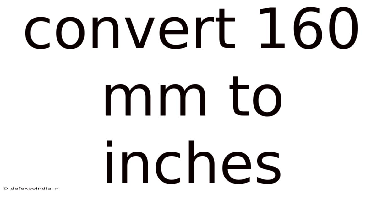 Convert 160 Mm To Inches