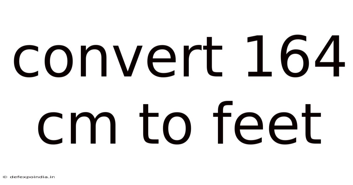 Convert 164 Cm To Feet
