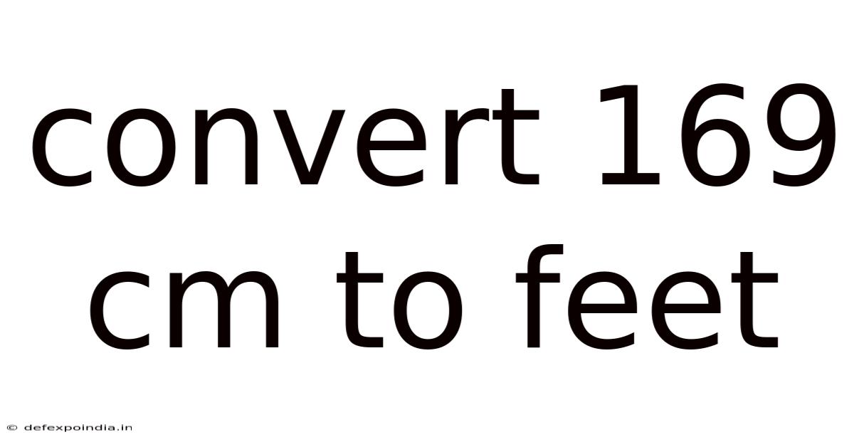 Convert 169 Cm To Feet