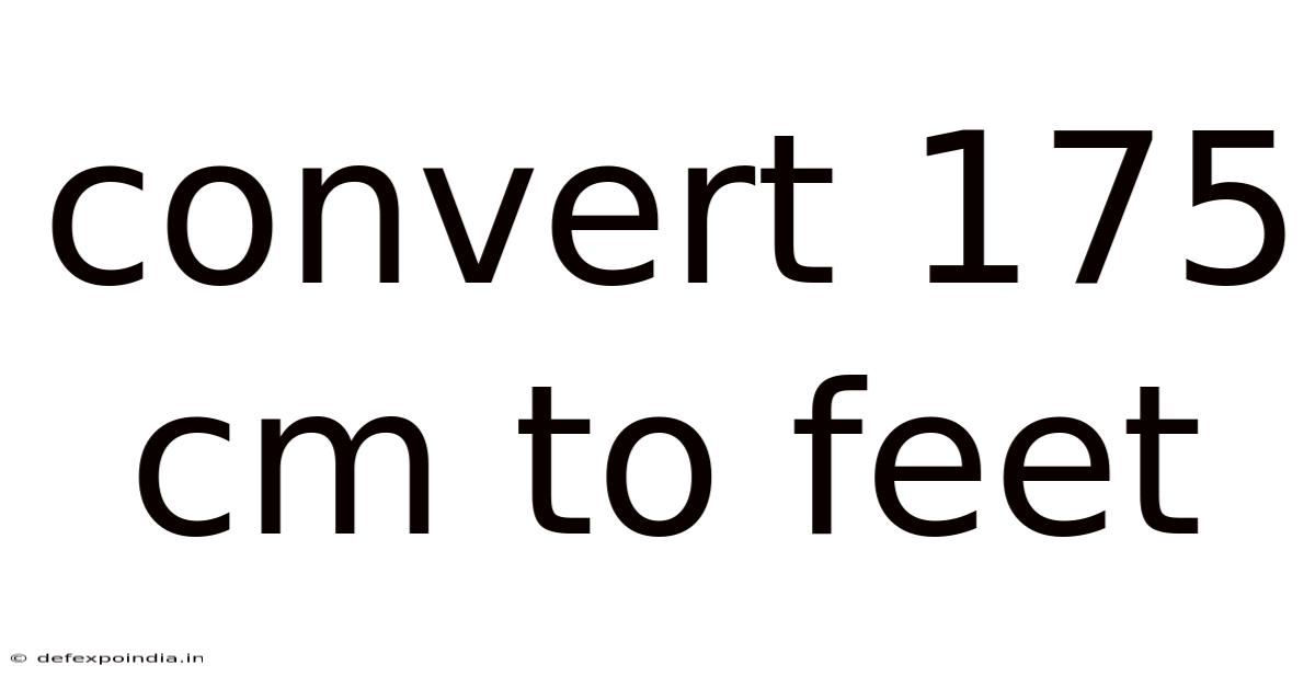Convert 175 Cm To Feet