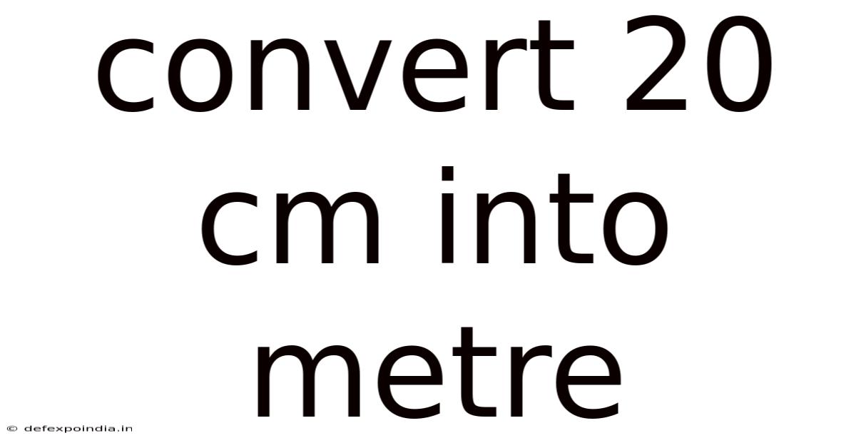 Convert 20 Cm Into Metre
