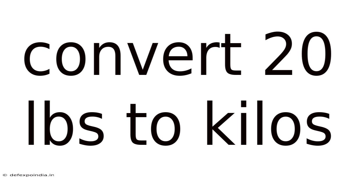 Convert 20 Lbs To Kilos