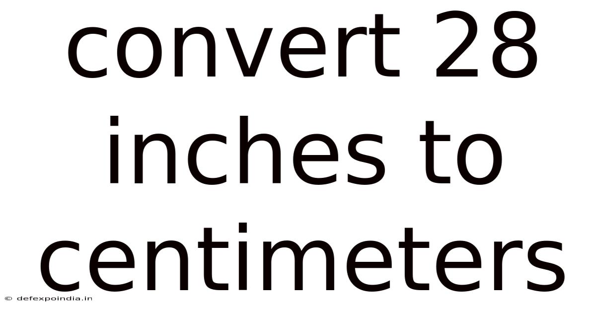 Convert 28 Inches To Centimeters