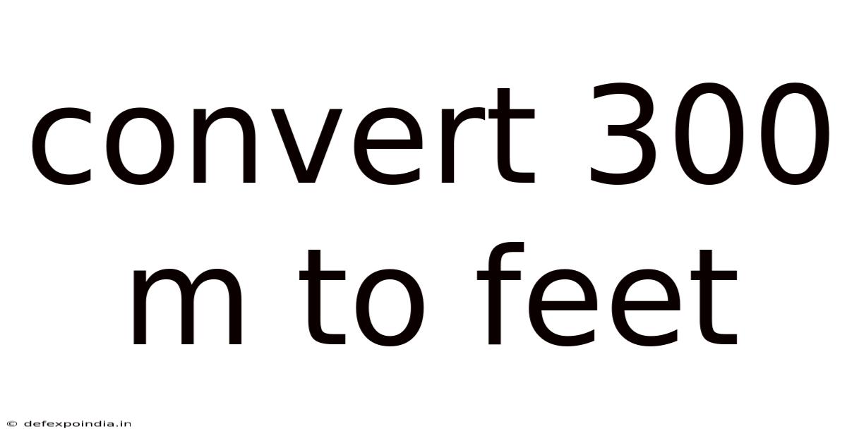 Convert 300 M To Feet
