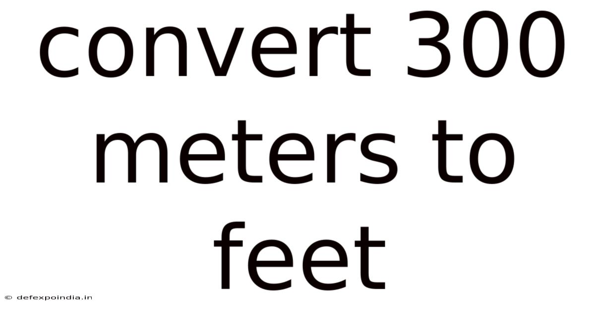 Convert 300 Meters To Feet