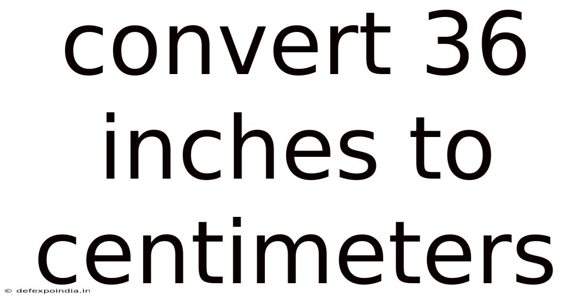 Convert 36 Inches To Centimeters