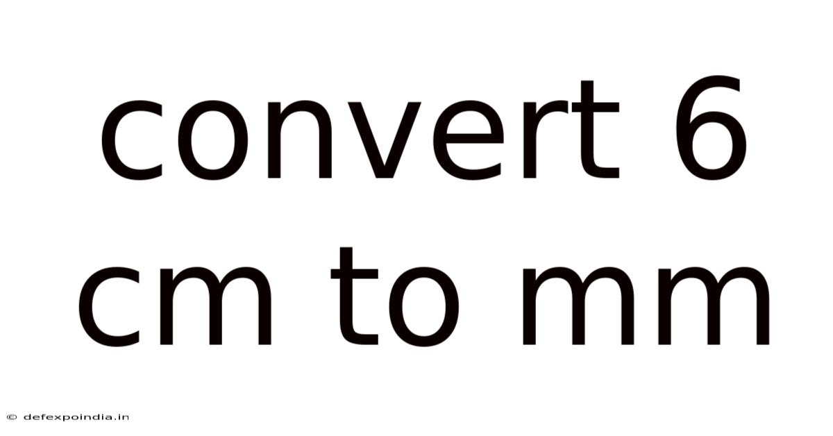 Convert 6 Cm To Mm