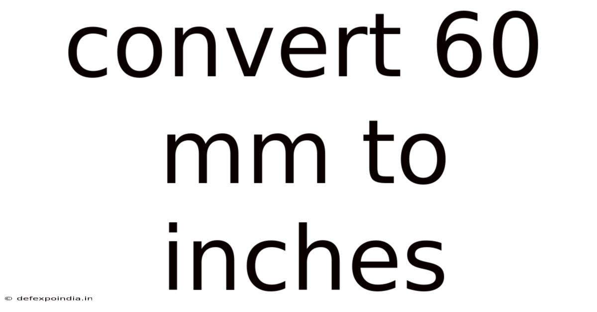 Convert 60 Mm To Inches