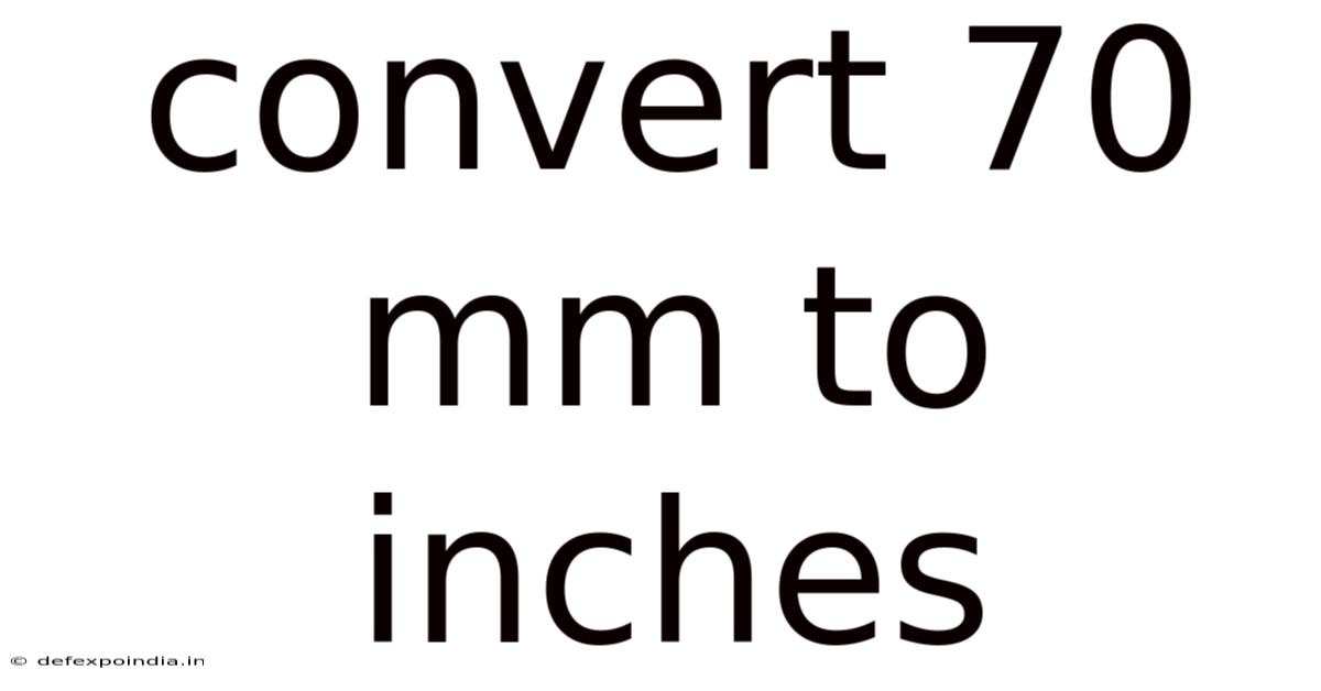 Convert 70 Mm To Inches
