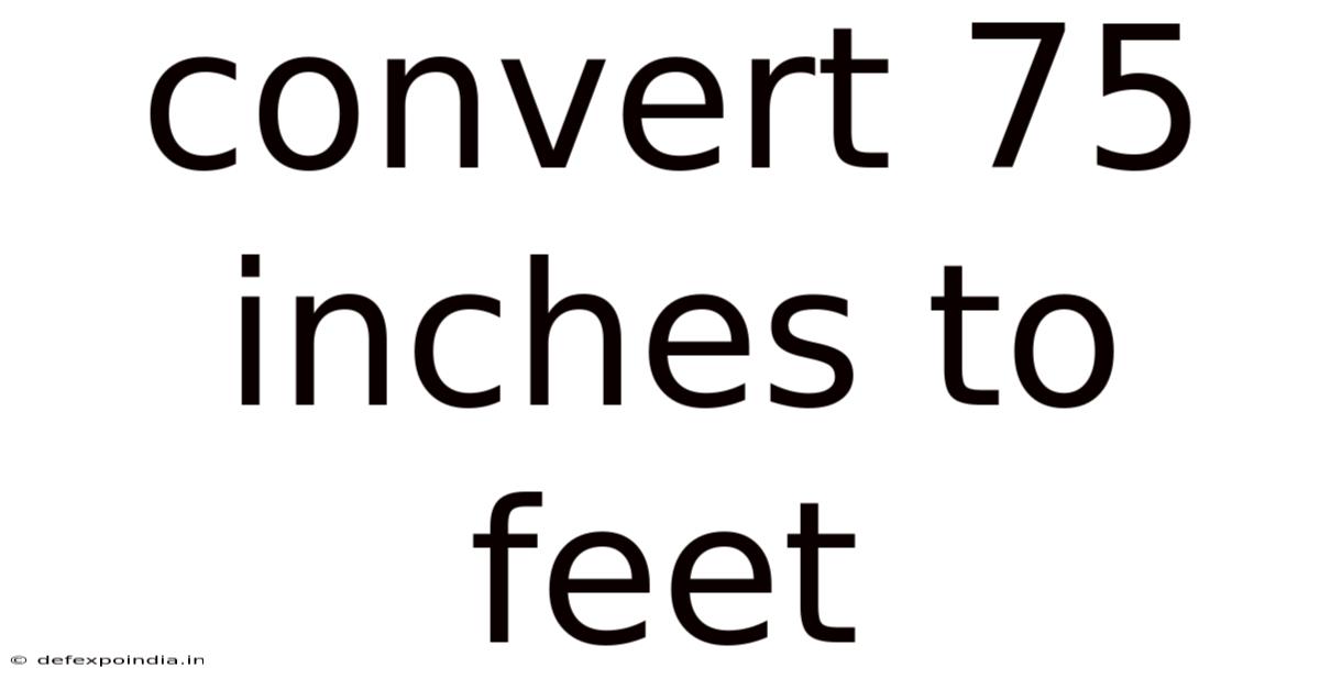 Convert 75 Inches To Feet