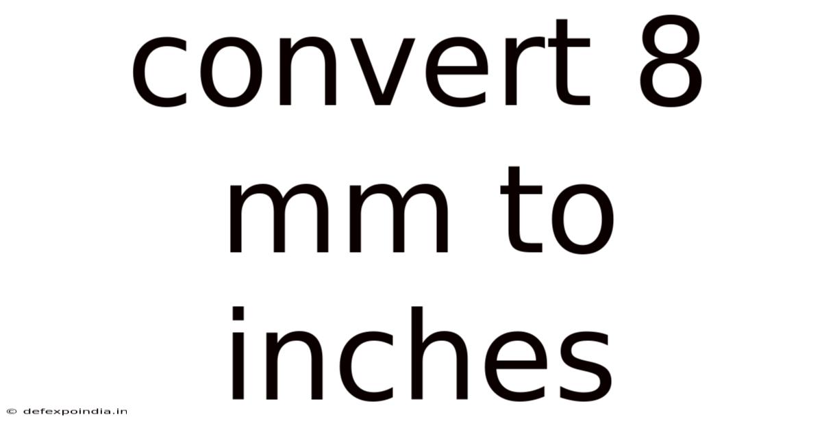 Convert 8 Mm To Inches