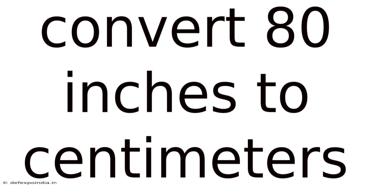 Convert 80 Inches To Centimeters