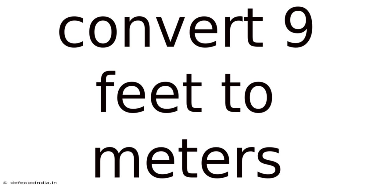 Convert 9 Feet To Meters