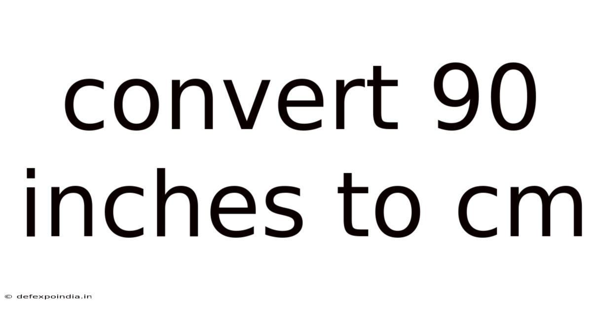 Convert 90 Inches To Cm
