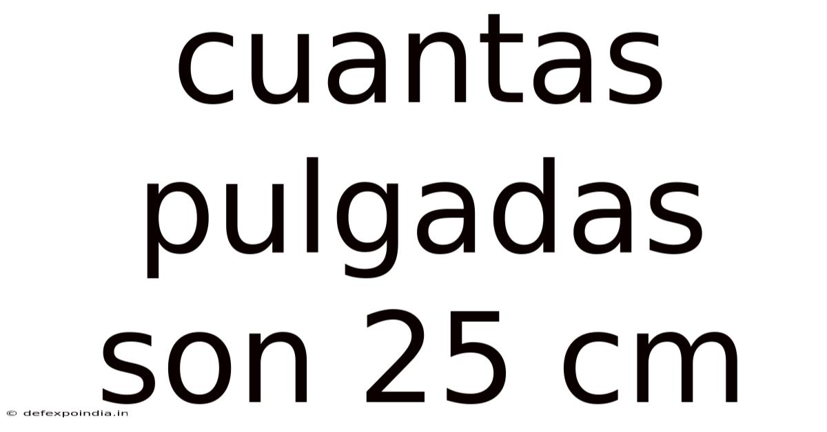 Cuantas Pulgadas Son 25 Cm