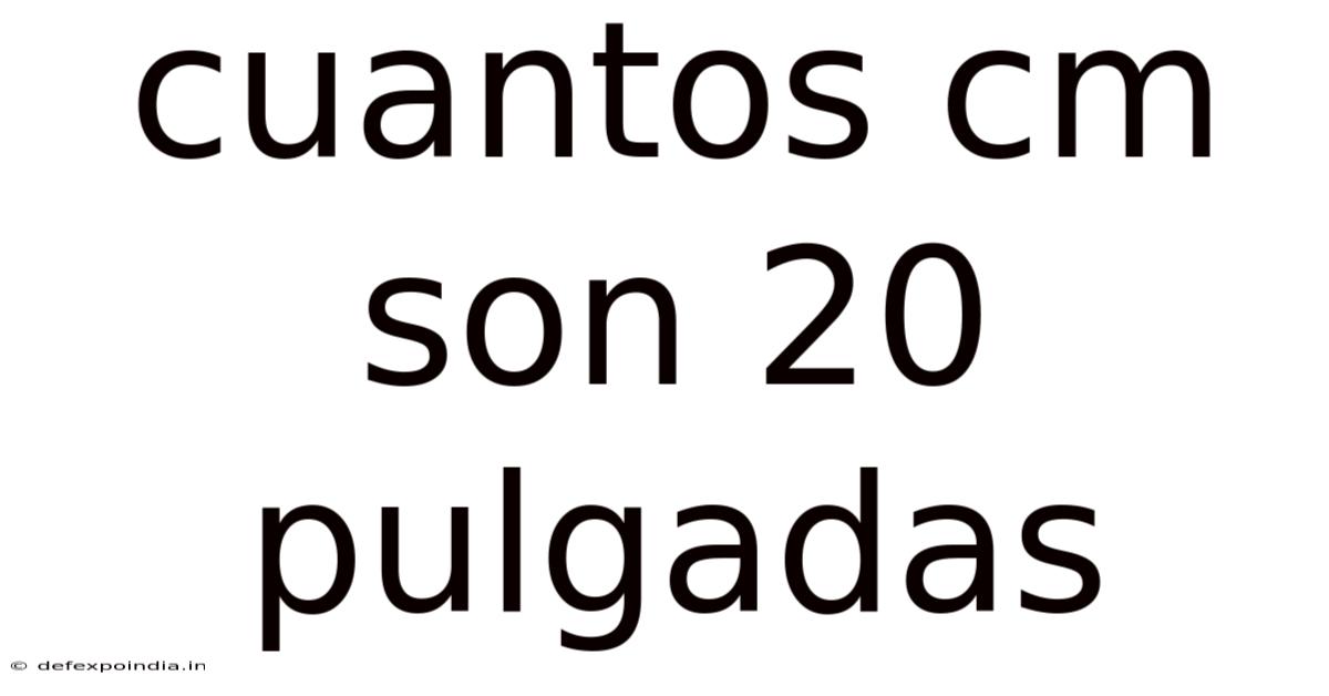 Cuantos Cm Son 20 Pulgadas