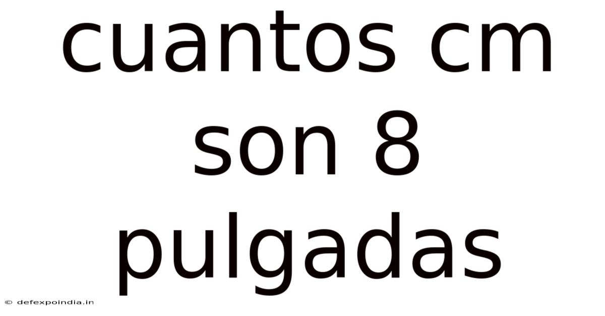 Cuantos Cm Son 8 Pulgadas