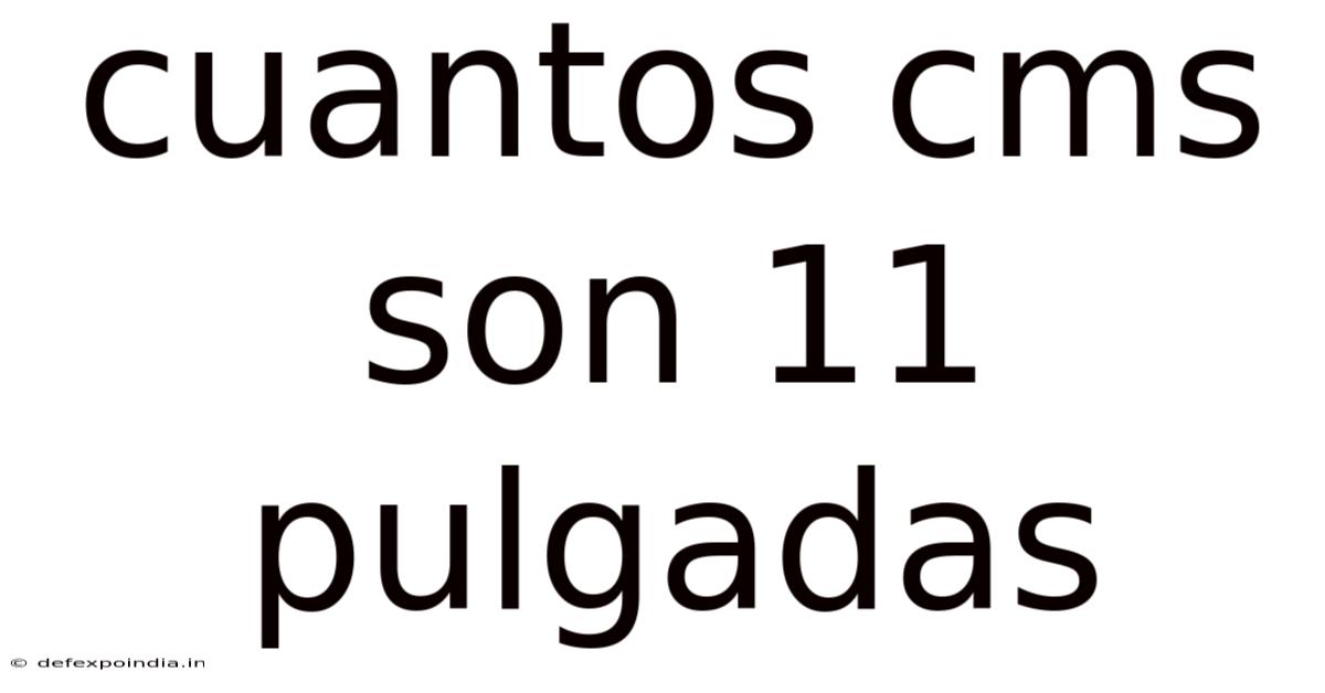 Cuantos Cms Son 11 Pulgadas