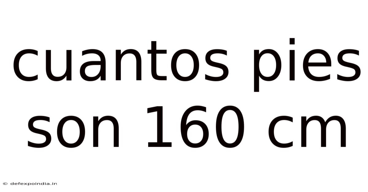 Cuantos Pies Son 160 Cm