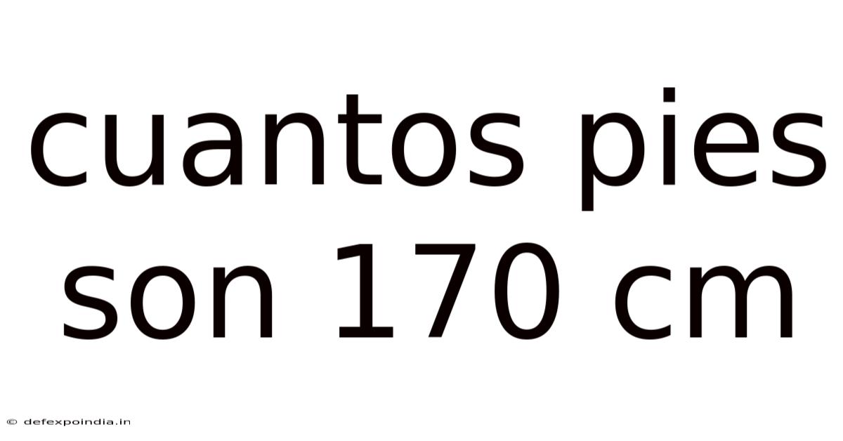 Cuantos Pies Son 170 Cm